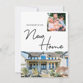 Wir sind in unser New Zuhause Family Foto umgezoge Feiertagskarte