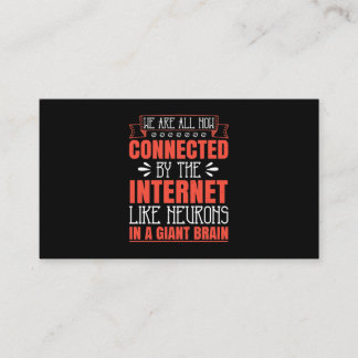 Wir sind jetzt alle über das Internet verbunden Visitenkarte