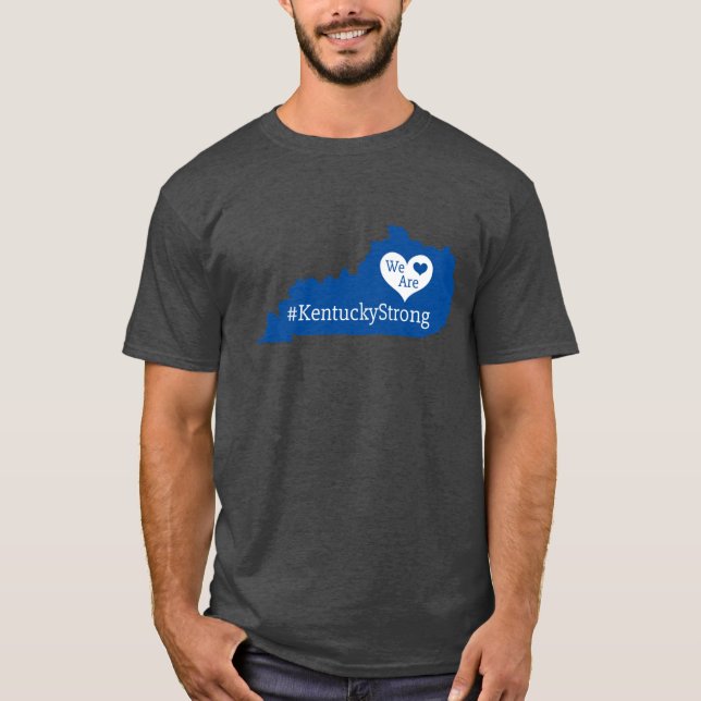 Wir sind KentuckyStrong Staat Silhouette mit Herz T-Shirt (Vorderseite)