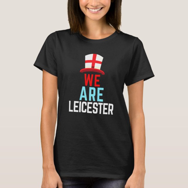 Wir sind Leicester England Flag Sports T-Shirt (Vorderseite)