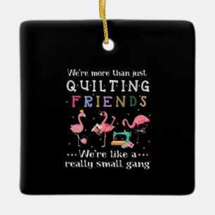 Wir sind mehr als nur Freunde zu quiltieren Keramikornament