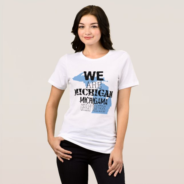 Wir sind Michigan Michigama Great Waters Tri-Blend Shirt (Vorderseite voll)