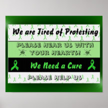 Wir sind müde, das Poster der Lyme-Krankheit zu pr