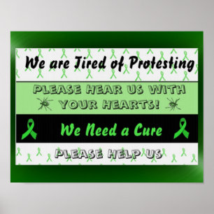 Wir sind müde, das Poster der Lyme-Krankheit zu pr