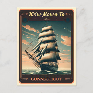 Wir sind nach Connecticut gezogen   Vintage-Postka Postkarte