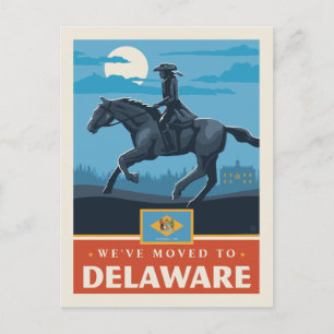 Wir sind nach Delaware gezogen Einladungspostkarte
