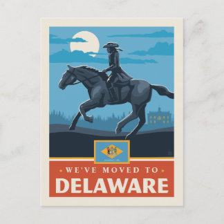 Wir sind nach Delaware gezogen Einladungspostkarte