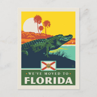 Wir sind nach Florida gezogen Einladungspostkarte