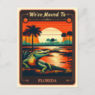 Wir sind nach Florida gezogen   Vintage Postkarte