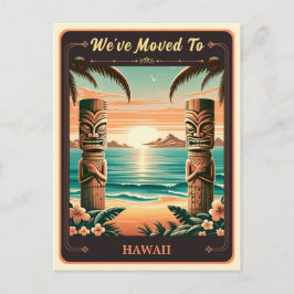 Wir sind nach Hawaii gezogen | Vintage Postkarte
