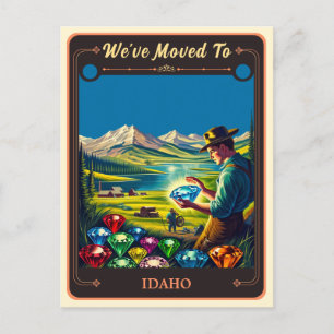 Wir sind nach Idaho gezogen Vintage-Postkarte Postkarte
