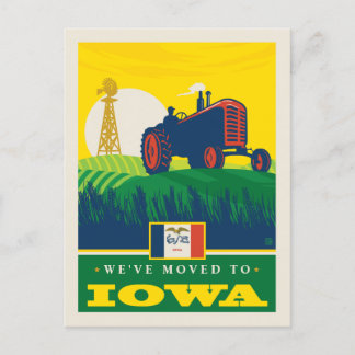 Wir sind nach Iowa gezogen Einladungspostkarte
