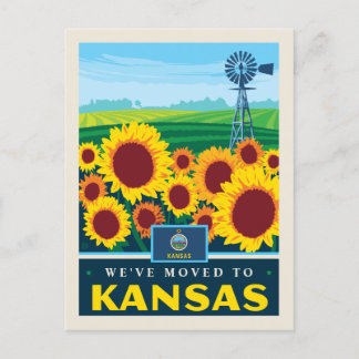 Wir sind nach Kansas gezogen Einladungspostkarte