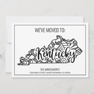 Wir sind nach Kentucky Staat Floral Mandala Zuhaus Ankündigung