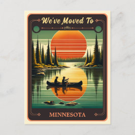 Wir sind nach Minnesota gezogen | Vintage Postkart Postkarte