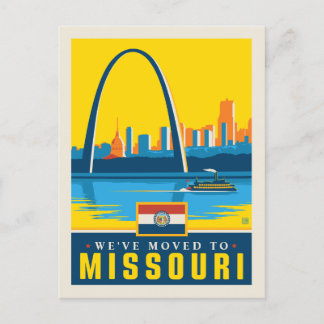 Wir sind nach Missouri gezogen Einladungspostkarte
