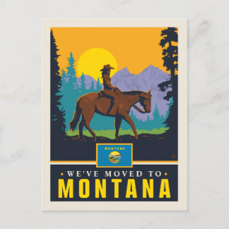 Wir sind nach Montana gezogen Einladungspostkarte