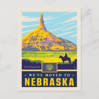 Wir sind nach Nebraska gezogen Einladungspostkarte