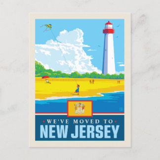 Wir sind nach New Jersey gezogen Einladungspostkarte