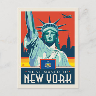 Wir sind nach New York gezogen Einladungspostkarte