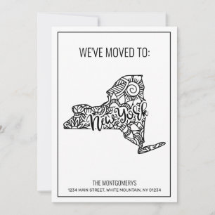 Wir sind nach New York Staat Floral Mandala überge Ankündigung