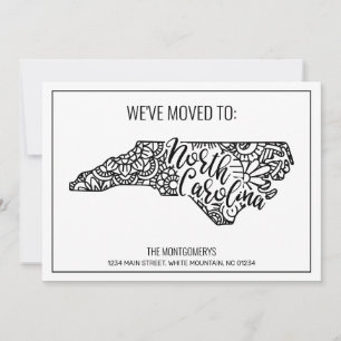 Wir sind nach North Carolina Staat Floral Mandala  Ankündigung