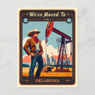 Wir sind nach Oklahoma gezogen Vintage-Postkarte Postkarte