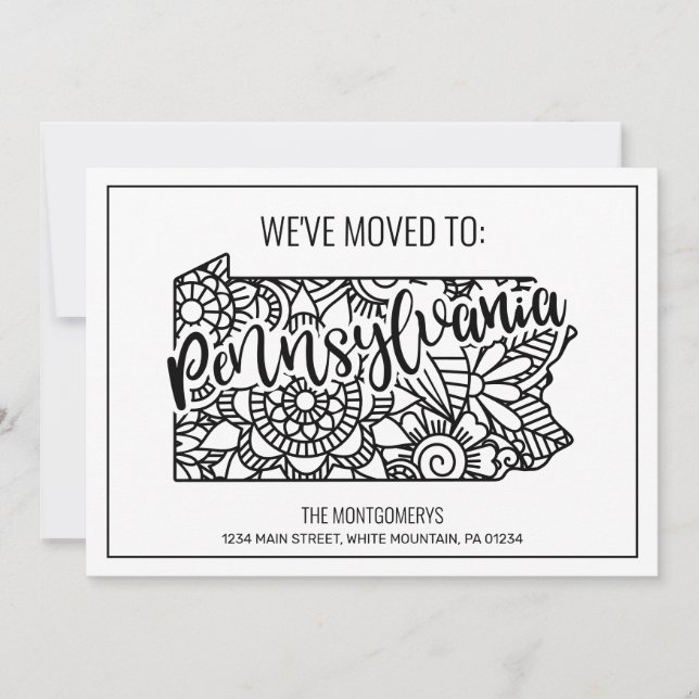 Wir sind nach Pennsylvania Staat Floral Mandala üb Ankündigung (Vorderseite)