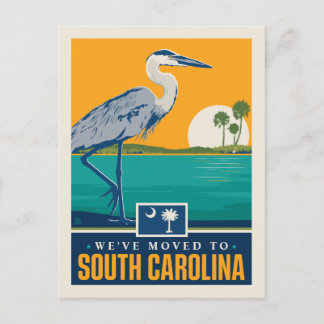 Wir sind nach South Carolina gezogen Einladungspostkarte