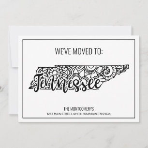 Wir sind nach Tennesee Staat Floral Mandala überge Ankündigung