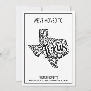 Wir sind nach Texas Staat Floral Mandala übergegan Ankündigung