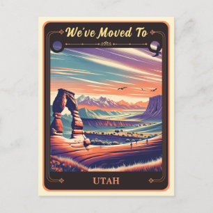Wir sind nach Utah gezogen Vintage-Postkarte Postkarte