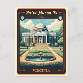 Wir sind nach Virginia gezogen | Vintage Postkarte