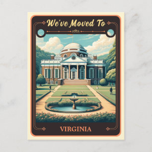 Wir sind nach Virginia gezogen   Vintage-Postkarte Postkarte
