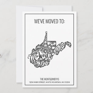 Wir sind nach West Virginia Staat Floral Mandala g Ankündigung