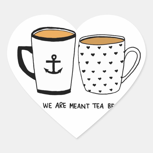 Wir sind 'ne Tee Herz-Aufkleber (Vorderseite)