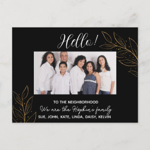 Wir sind neu in der Ankündigung des Fotos der Nach Postkarte