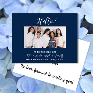 Wir sind neu in der Ankündigung des Fotos der Nach Postkarte