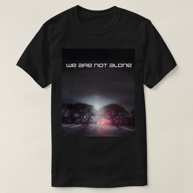 Wir sind nicht allein UFO-Kunstwerke T-Shirt (Design vorne)