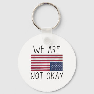 Wir sind nicht okay, USA-Flagge auf dem Kopf, patr Schlüsselanhänger