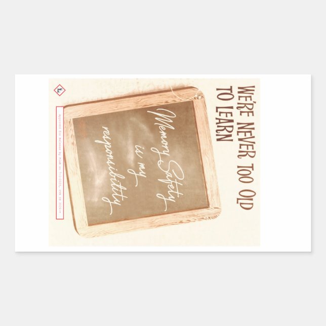 Wir sind nie zu alt, um Aufkleber zu lernen (Vorderseite)