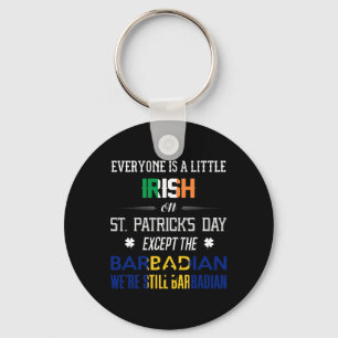 Wir sind noch Barbadian am St. Patrick's Day Barba Schlüsselanhänger