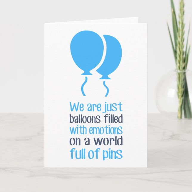 Wir sind nur Ballons Dankeskarte (Vorderseite)