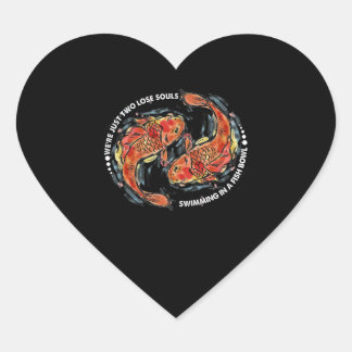 Wir sind nur zwei kleine Soule, die in einer Fisch Herz-Aufkleber