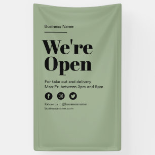 Wir sind offen einfache, fett formatierbare Farbe Banner