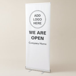 Wir sind Open Business-Banner rückverfolgbares Zei Ausziehbarer Banner