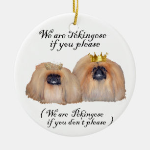 Wir sind Pekingese Keramikornament