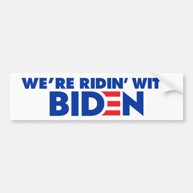Wir sind Ridin' mit Biden 2024 Autoaufkleber (Vorne)