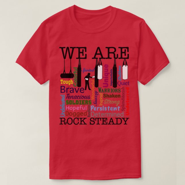 Wir sind Rock Steady Women Boxing Word Art Long Sl T-Shirt (Design vorne)