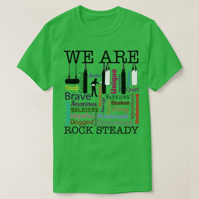 Wir sind Rock Steady Women Boxing Word Art T-Shirt (Design vorne)